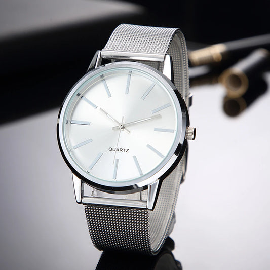 Stylish Silver Minimalist Business Ladies Watch