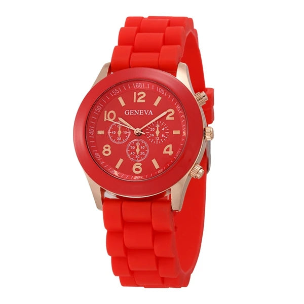 Casual woman's watch multi color choice