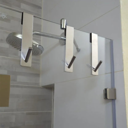 Stainless Steel Glass Shower Door Hanging Towel & Bathrobe Rack