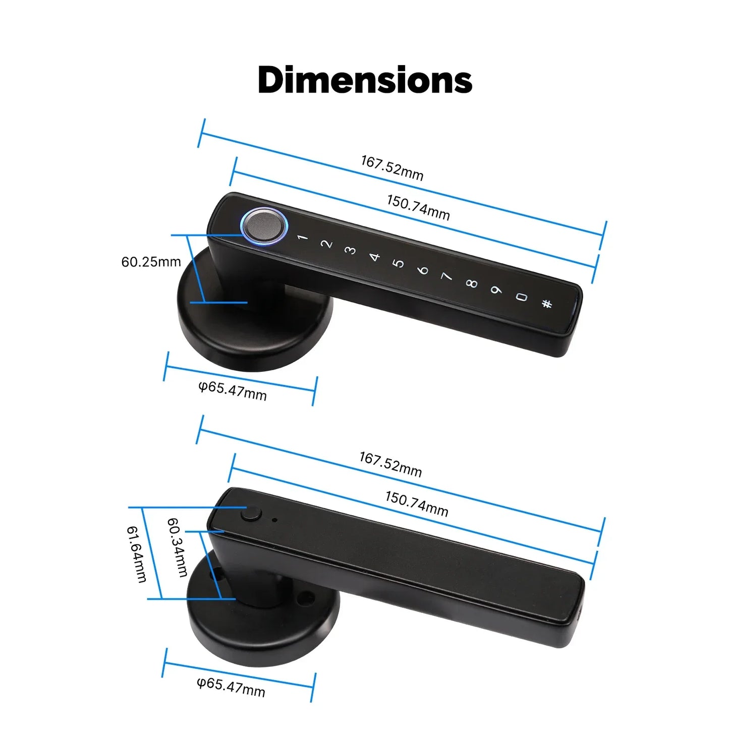 Password & Fingerprint Door Handle