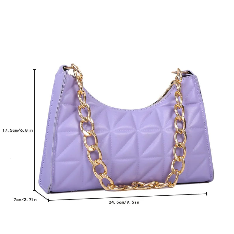 Women's Diamond Pattern Shoulder Bag