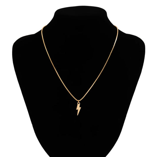 Simple Silver\Gold Lightning Pendant Necklace