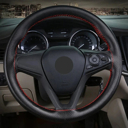 Microfiber Leather 38cm Car Steering Wheel Cover