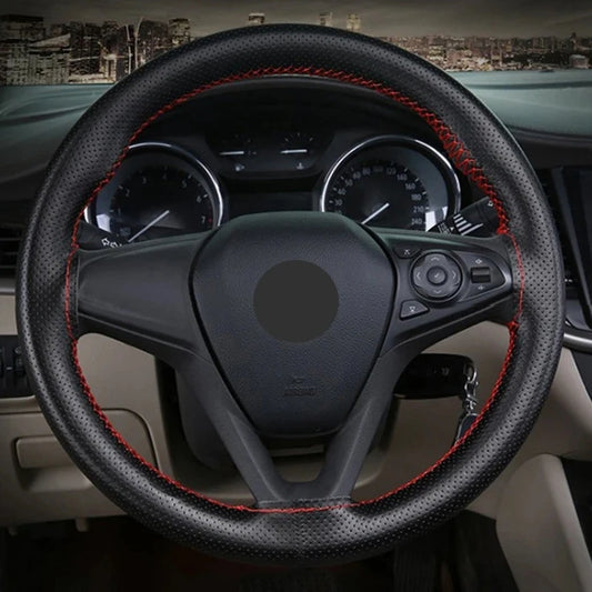 Microfiber Leather 38cm Car Steering Wheel Cover