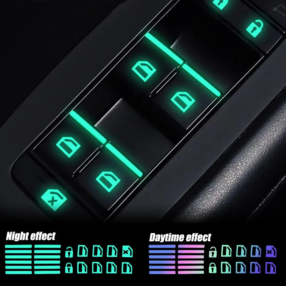 Car Window Switch Stickers Luminous