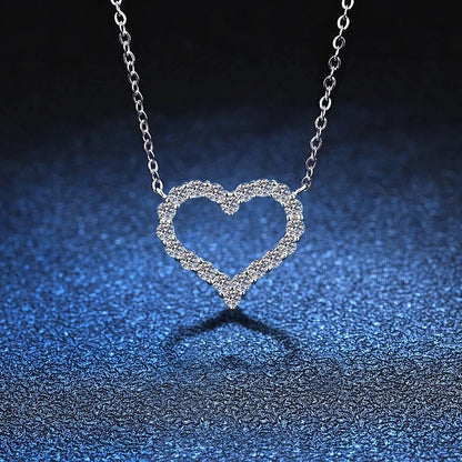 Heart Shaped Diamond Necklace