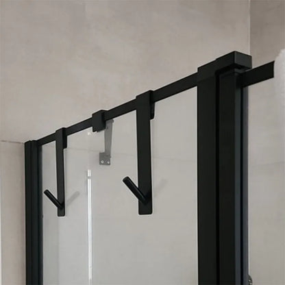 Stainless Steel Glass Shower Door Hanging Towel & Bathrobe Rack