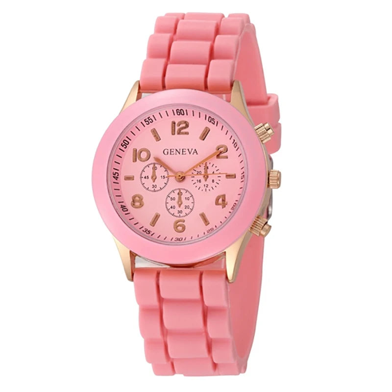 Casual woman's watch multi color choice