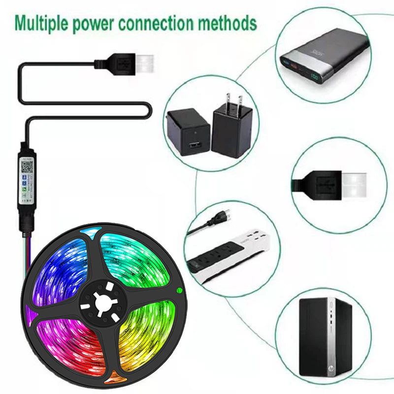 LED Strip Lights RGB Remote & APP Control Color Changing Lights with 24 Keys