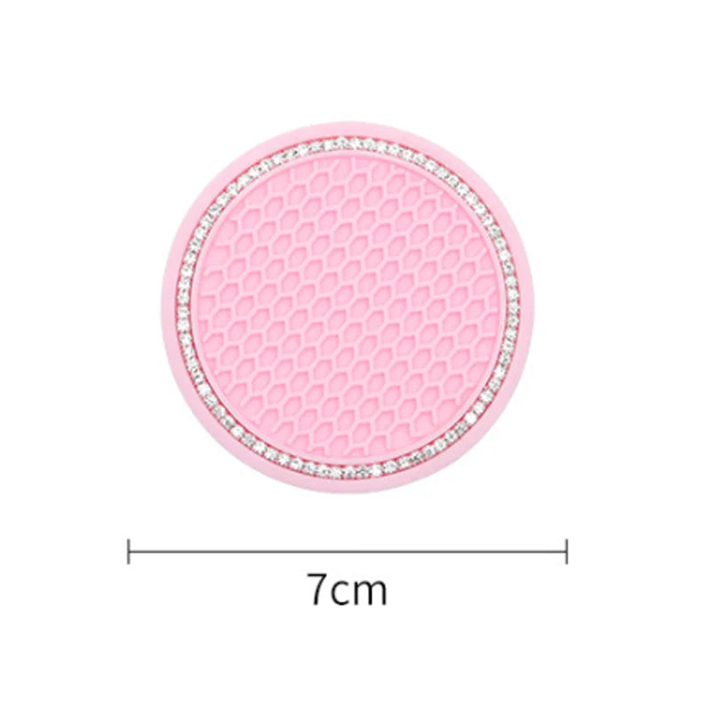 Diamond Rhinestone Rubber Mat for Cup Holder